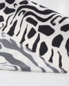 Tecido Viscose Italiano Animal Print P/B