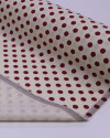 Tecido Linho Misto Poá Vermelho e Creme