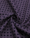 Tecido Linho Misto Poá Preto e Roxo