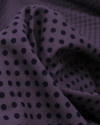 Tecido Linho Misto Poá Preto e Roxo