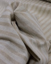 Tecido Linho Misto Listrado Bege e Cru