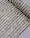 Tecido Linho Misto Listrado Caramelo e Offwhite