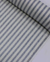 Tecido Linho Misto Listrado Azul Marinho Noite e Offwhite