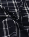 Tecido Flanela Mista Xadrez Duplo Branco e Azul Marinho Noite
