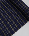 Tecido Flanela Mista Xadrez Duplo Branco, Amarelo, Preto e Azul Marinho Noite