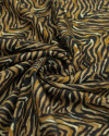 Tecido Viscose Italiano Animal Print Caramelo, Preto e Bege