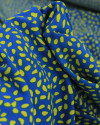 Tecido Viscose Pingos Irregulares Verde Oliva e Azul