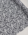 Tecido Viscose Acetinada Italiano Folhagens Abstratas P/B