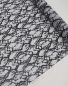 Tecido Crepe Chiffon Italiano Estampa Abstrata Cinza e Preto