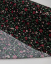 Tecido Viscose Texturizada Liberty Vermelho, Verde e Preto