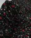 Tecido Viscose Texturizada Liberty Vermelho, Verde e Preto