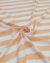 Tecido Viscose Macro Listras Laranja Mescla