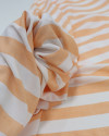 Tecido Viscose Macro Listras Laranja Mescla