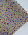 Tecido Viscose Texturizada Liberty Vermelho, Azul e Nude