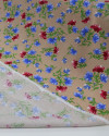 Tecido Viscose Texturizada Liberty Vermelho, Azul e Nude