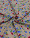 Tecido Viscose Texturizada Liberty Vermelho, Azul e Nude