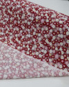 Tecido Viscose Texturizada Tapete Floral Tons de Rosa