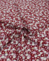 Tecido Viscose Texturizada Tapete Floral Tons de Rosa