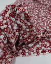 Tecido Viscose Texturizada Tapete Floral Tons de Rosa