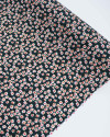 Tecido Viscose Texturizada Tapete Floral Salmão e Verde Esmeralda