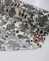 Tecido Viscose Estampa Boho Terracota e Cinza