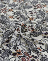 Tecido Viscose Estampa Boho Terracota e Cinza