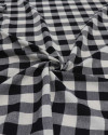 Tecido Flanela Mista Quadriculado Preto e Cru