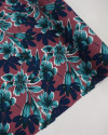 Tecido Viscose Macro Floral Verde Tiffany, Azul e Goiaba