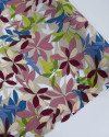 Tecido Viscose Folhas Coloridas e Bege