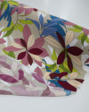 Tecido Viscose Folhas Coloridas e Bege