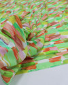 Tecido Viscose Italiano Pinceladas Neon