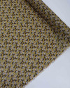 Tecido Crepe Chiffon Texturizado Italiano Micro Estampa Amarelo