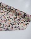 Tecido Crepe Salinas Italiano Desenho Floral Tons Pastéis e Creme
