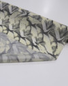 Tecido Cetim Italiano Multi Floral Amarelo Requinte e Cinza