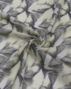 Tecido Cetim Italiano Multi Floral Amarelo Requinte e Cinza