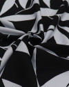 Tecido Tricoline Italiano Macro Folhagens Cinza e Preto