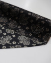 Tecido Veludo Italiano Leve Floral Boho Bege e Preto