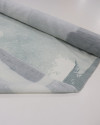 Tecido Cambraia de Linho Italiano Pintura Abstrata Offwhite e Tons de Cinza