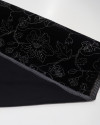 Tecido Veludo Cristal Italiano Flores com Lurex Preto