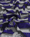 Tecido Organza Bordado Italiano Roxo e Cinza