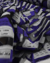 Tecido Organza Bordado Italiano Roxo e Cinza