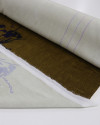 Tecido Veludo Italiano Leve Estampa Floral Oriental Tons de Roxo