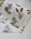 Tecido Crepe Koshibo Multi Floral Bege e Offwhite