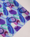 Tecido Viscose Italiano Arcos Flutuantes em Aquarela Tons Frios