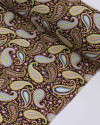Tecido Viscose Texturizada Paisley Candy Color e Marrom