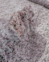 Tecido Crepe Chiffon Italiano Texturizado Micro Roseiras Rosé e Branco