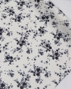 Tecido Viscose Italiano Acetinada Ramos Preto e Offwhite