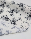 Tecido Viscose Italiano Acetinada Ramos Preto e Offwhite