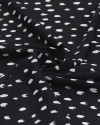 Tecido Crepe GGT Italiano Pingos Branco e Preto