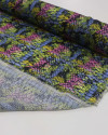 Tecido Crepe Chiffon Italiano Grosso Acetinado Escamas Abstratas Colorido
